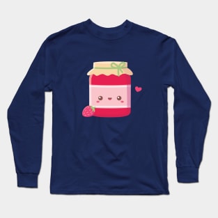 Cute Strawberry Jam Bottle Long Sleeve T-Shirt